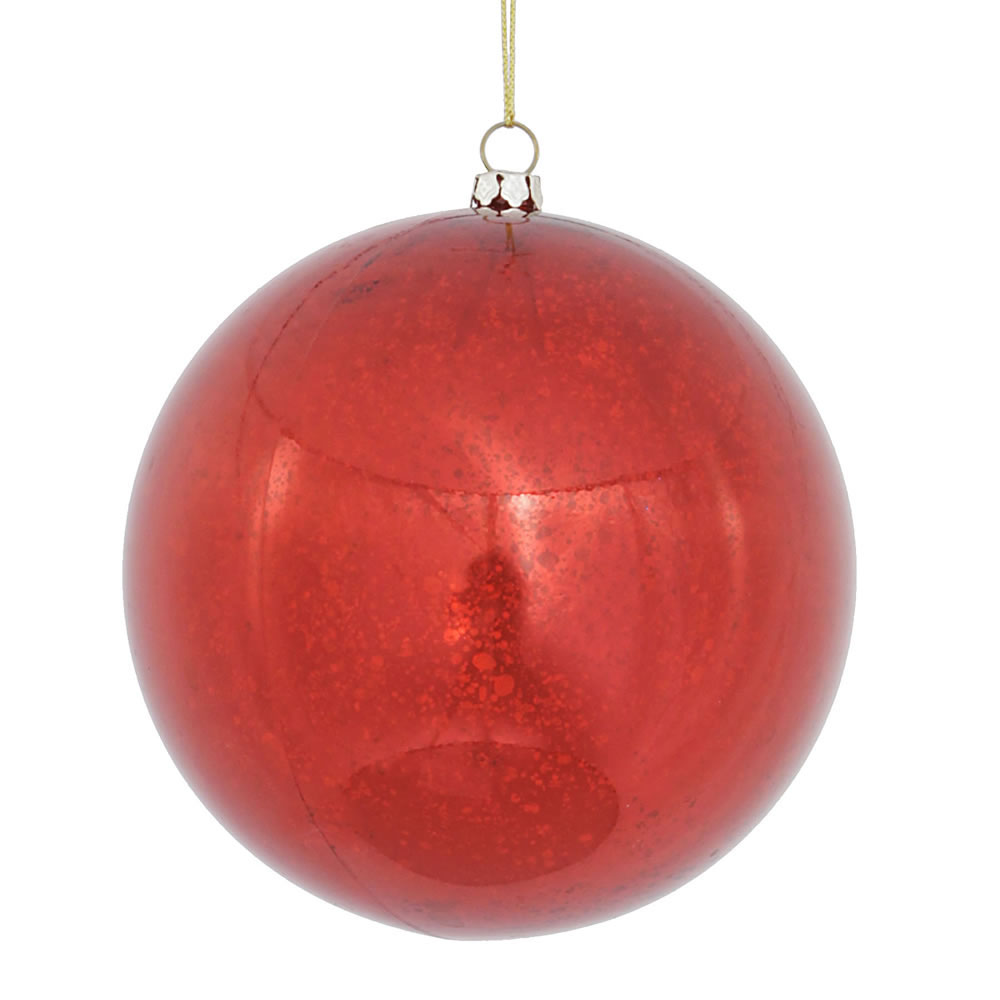 4.75 Inch Shiny Mercury Ball Ornament: Set Of 4