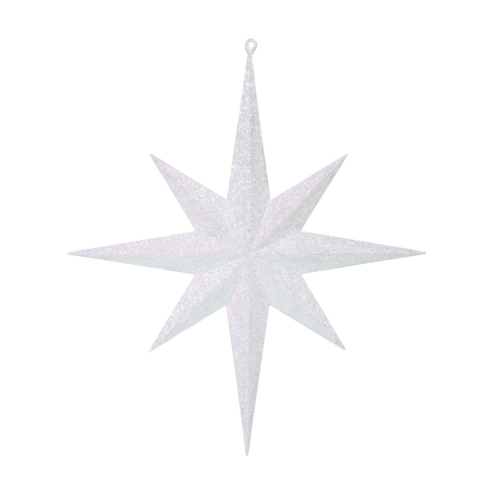 15.75 Inch Iridescent Glitter Bethlehem Star Ornament