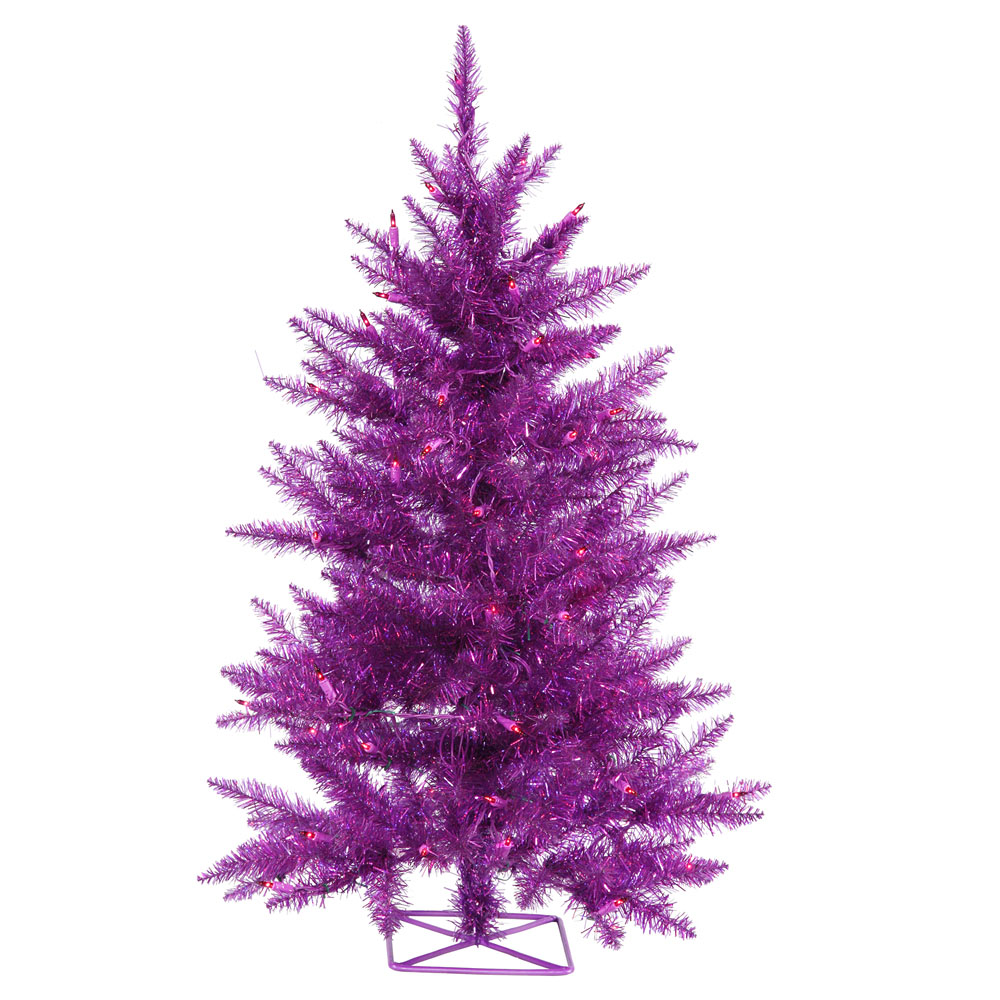 Purple Table Top Tree: Purple Lights