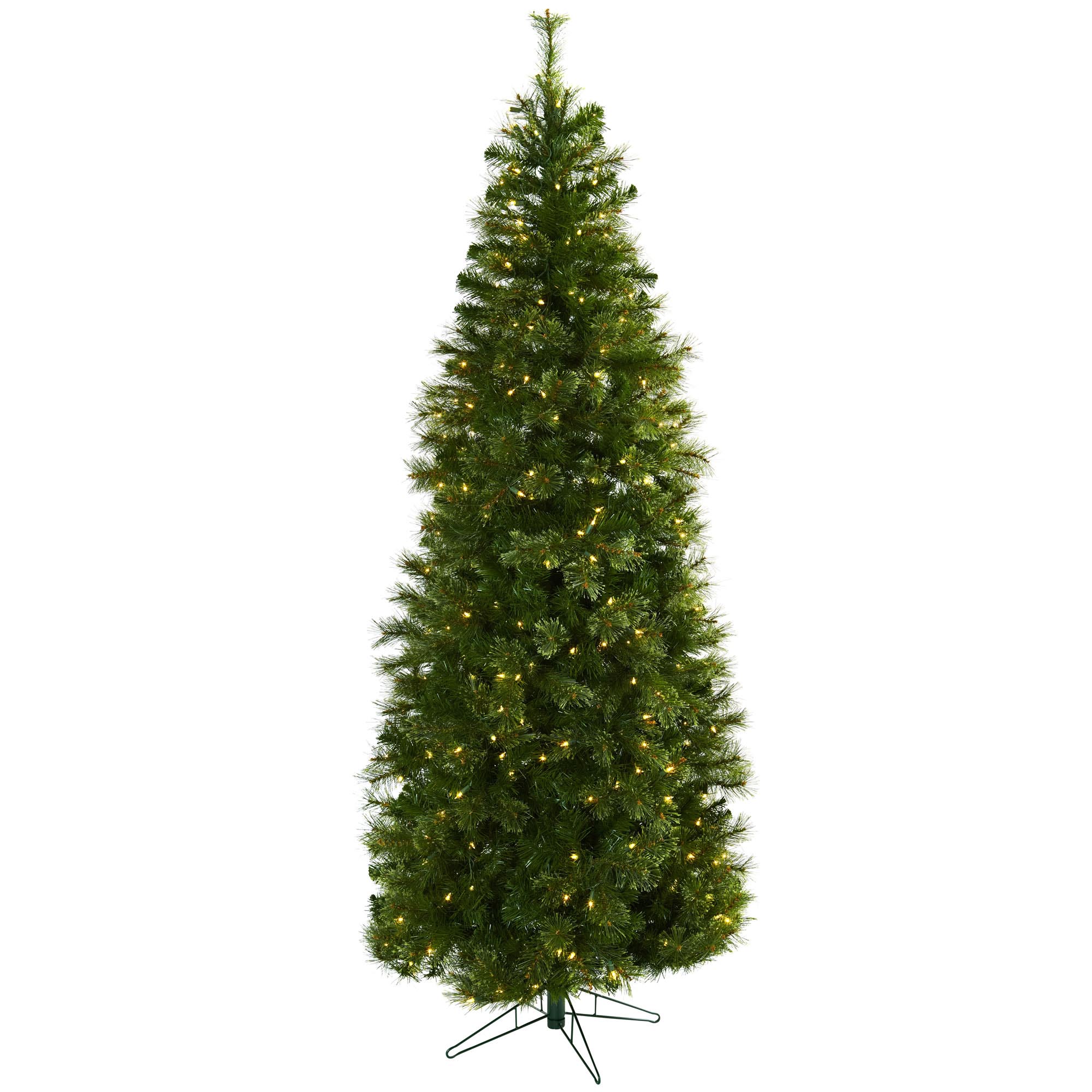7.5 Foot Artificial Cashmere Slim Christmas Tree: Clear Lights