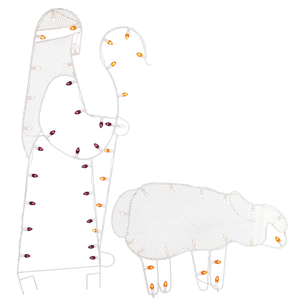 60 X 68 Inch Sheep Wire Silhouette: C7 Lights
