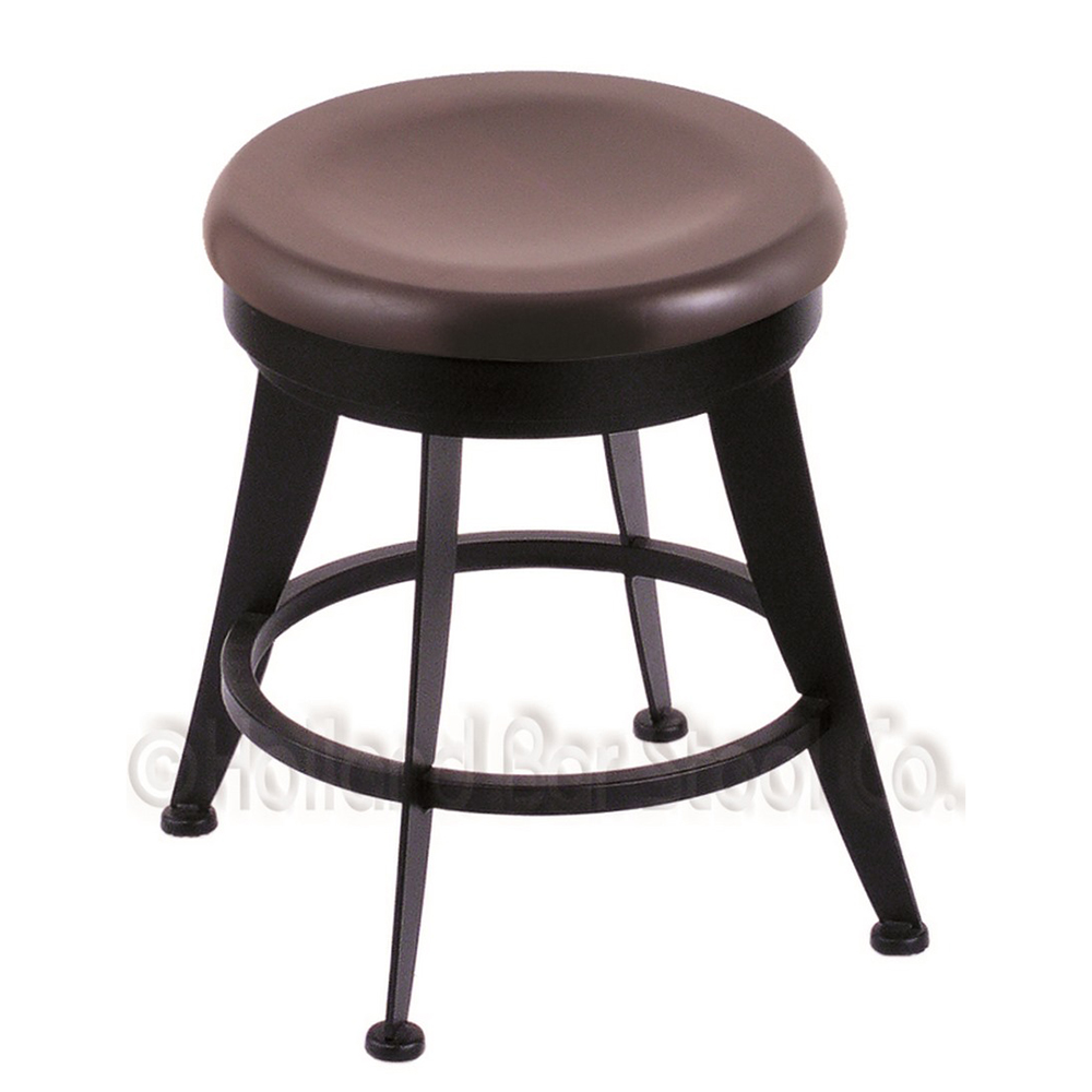 18 Inch Laser Swivel Vanity Stool With Wood Seat