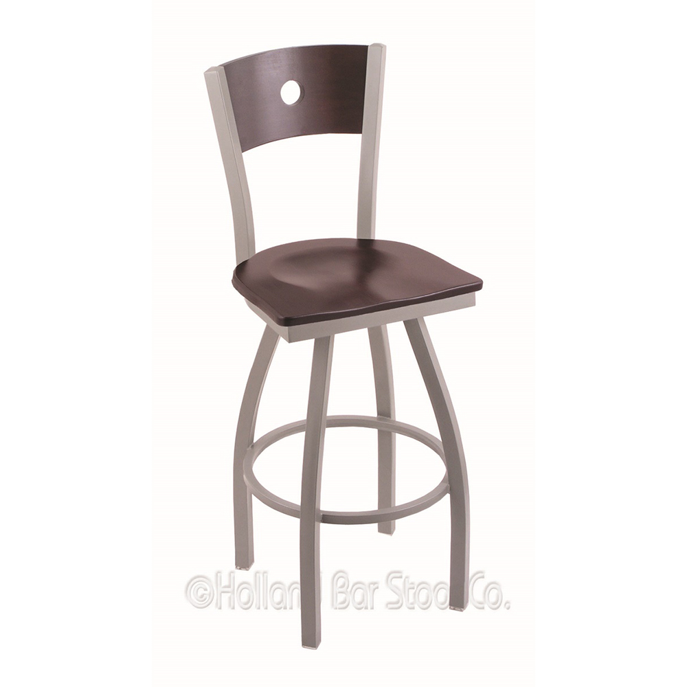 25 Inch 830 Voltaire Swivel Counter Stool W/wood Seat