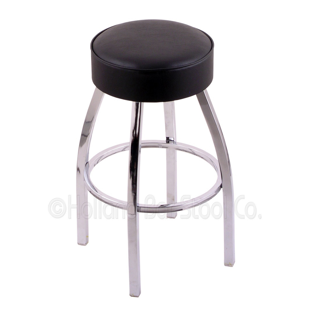 25 Inch Chrome Swivel Counter Stool With Cushion