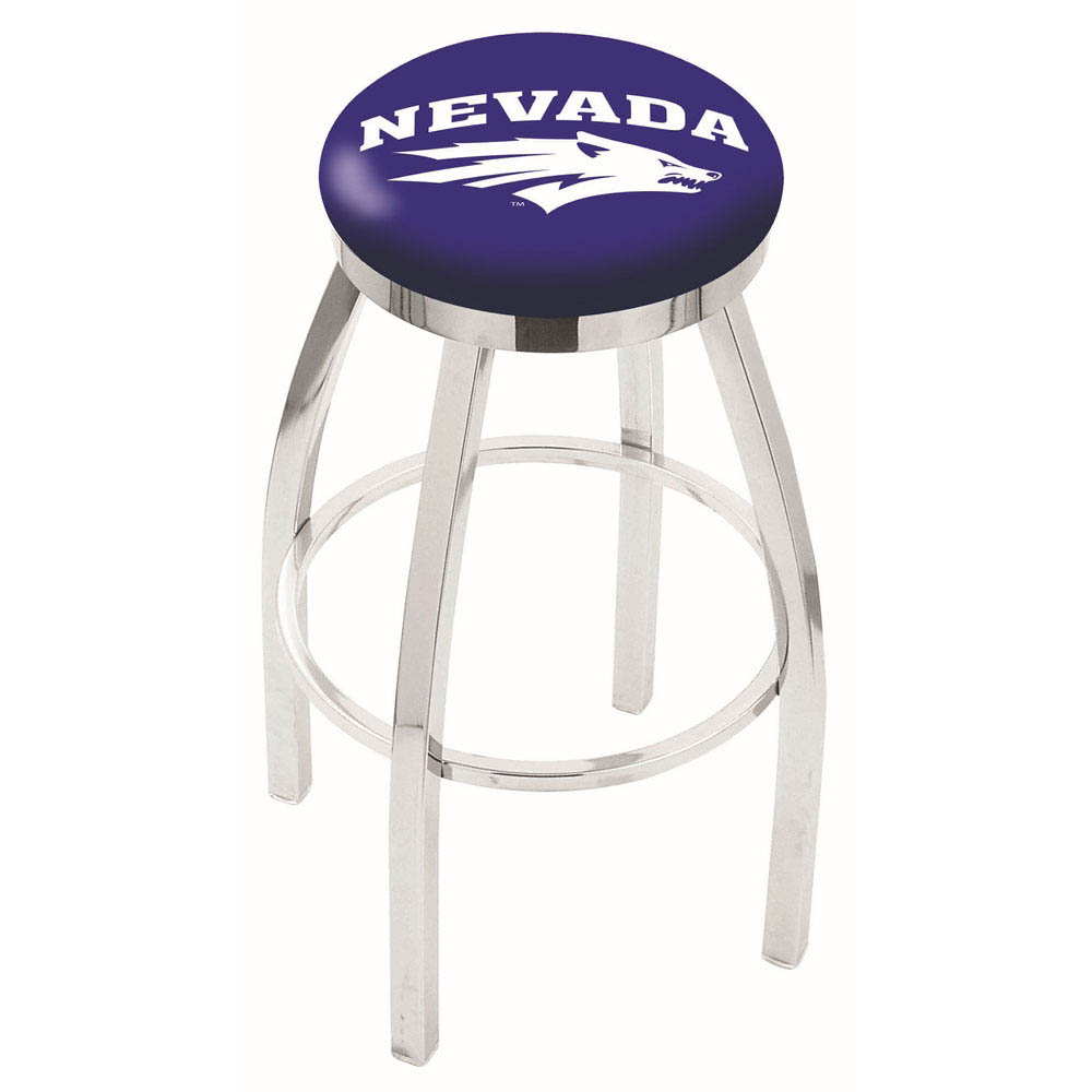 30 Inch Chrome Nevada Swivel Counter Stool W/ Accent Ring