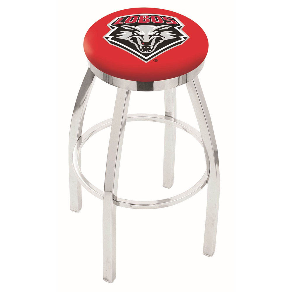 30 Inch Chrome New Mexico Swivel Counter Stool W/ Accent Ring