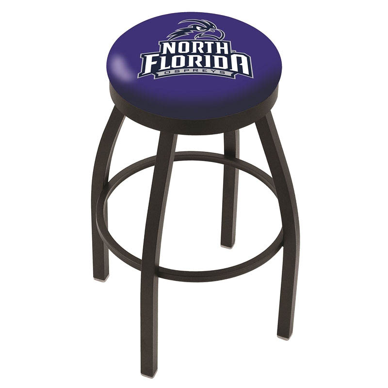 30 Inch Black North Florida Swivel Counter Stool W/ Accent Ring