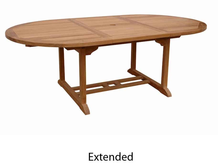 Teak 87 Inch Bahama Oval Extension Table