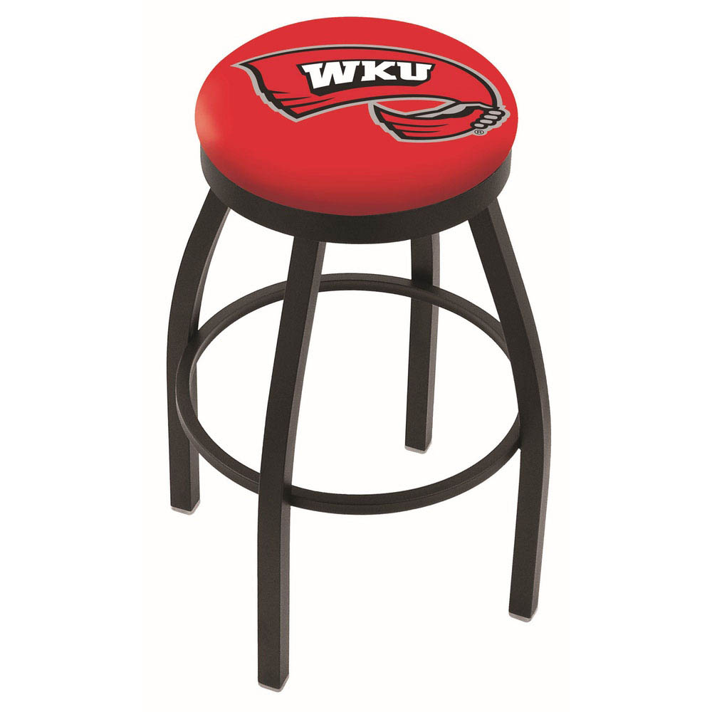 30 Inch Black Western Kentucky Swivel Counter Stool W/ Accent Ring