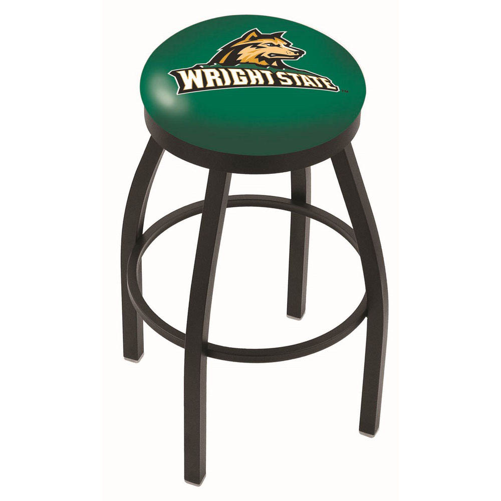 30 Inch Black Wright State Swivel Counter Stool W/ Accent Ring
