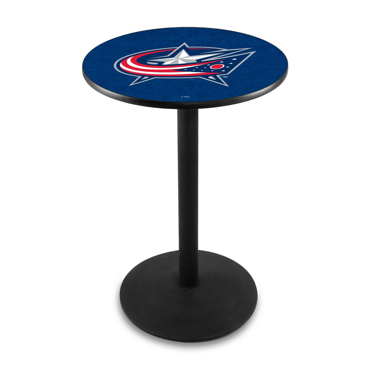 Columbus Blue Jackets Logo Pub Bar Table With Round Stand
