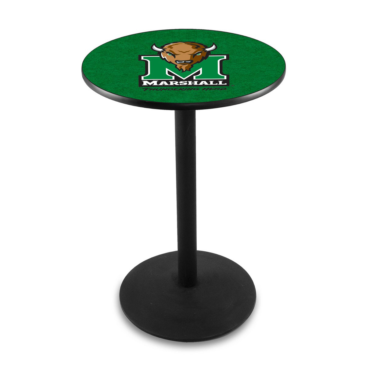 Marshall University Logo Pub Bar Table With Round Stand
