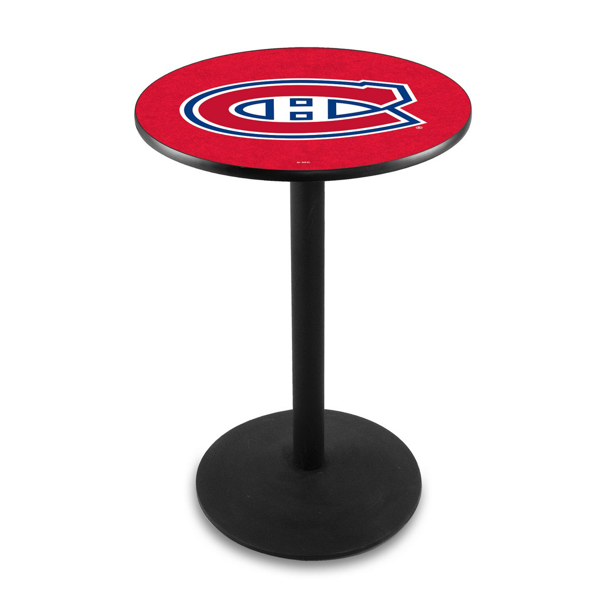 Montreal Canadiens Logo Pub Bar Table With Round Stand