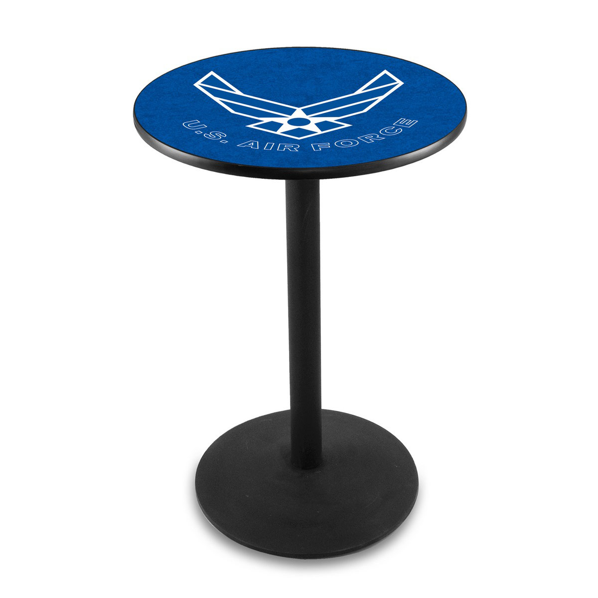 United States Air Force Logo Pub Bar Table With Round Stand