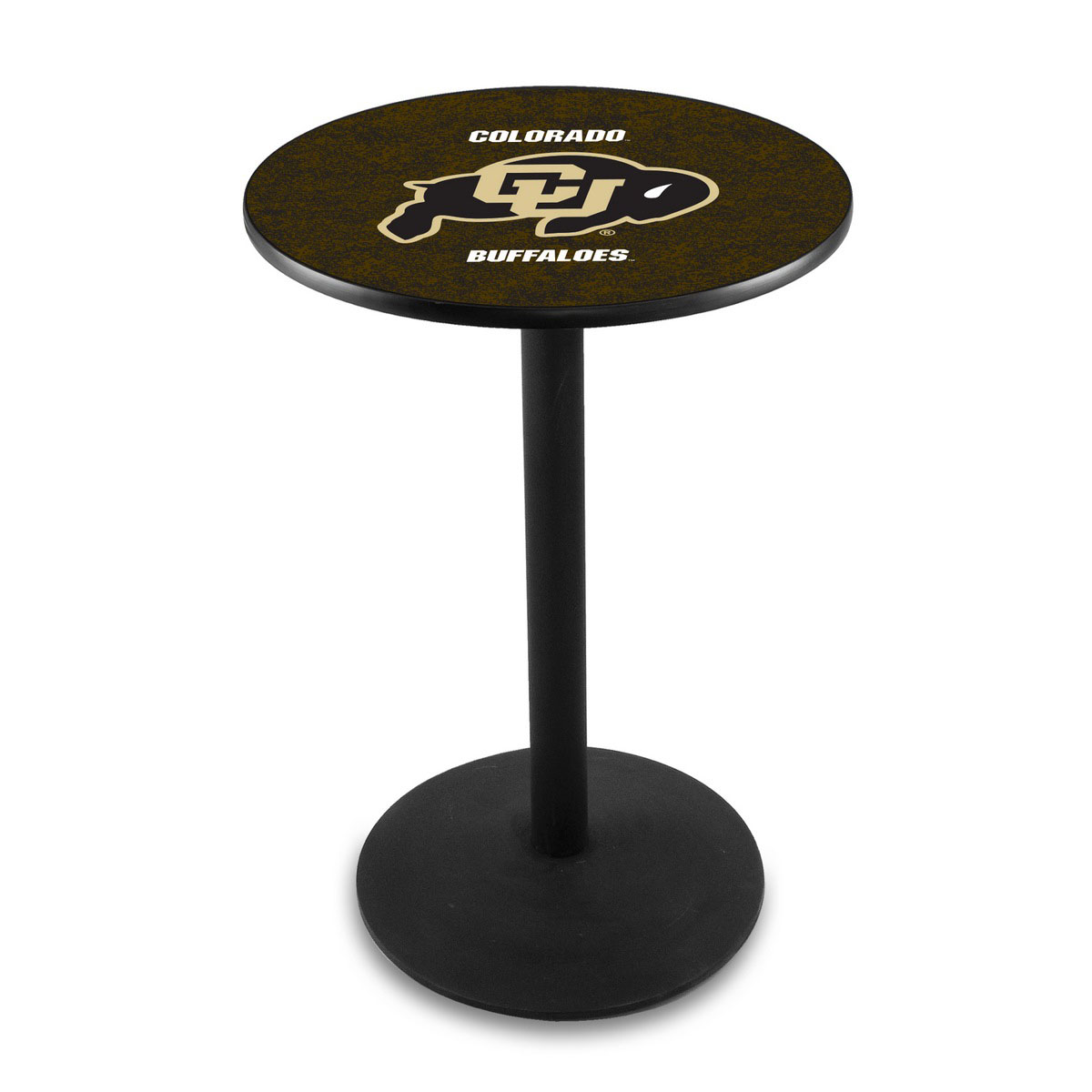 University Of Colorado Logo Pub Bar Table With Round Stand