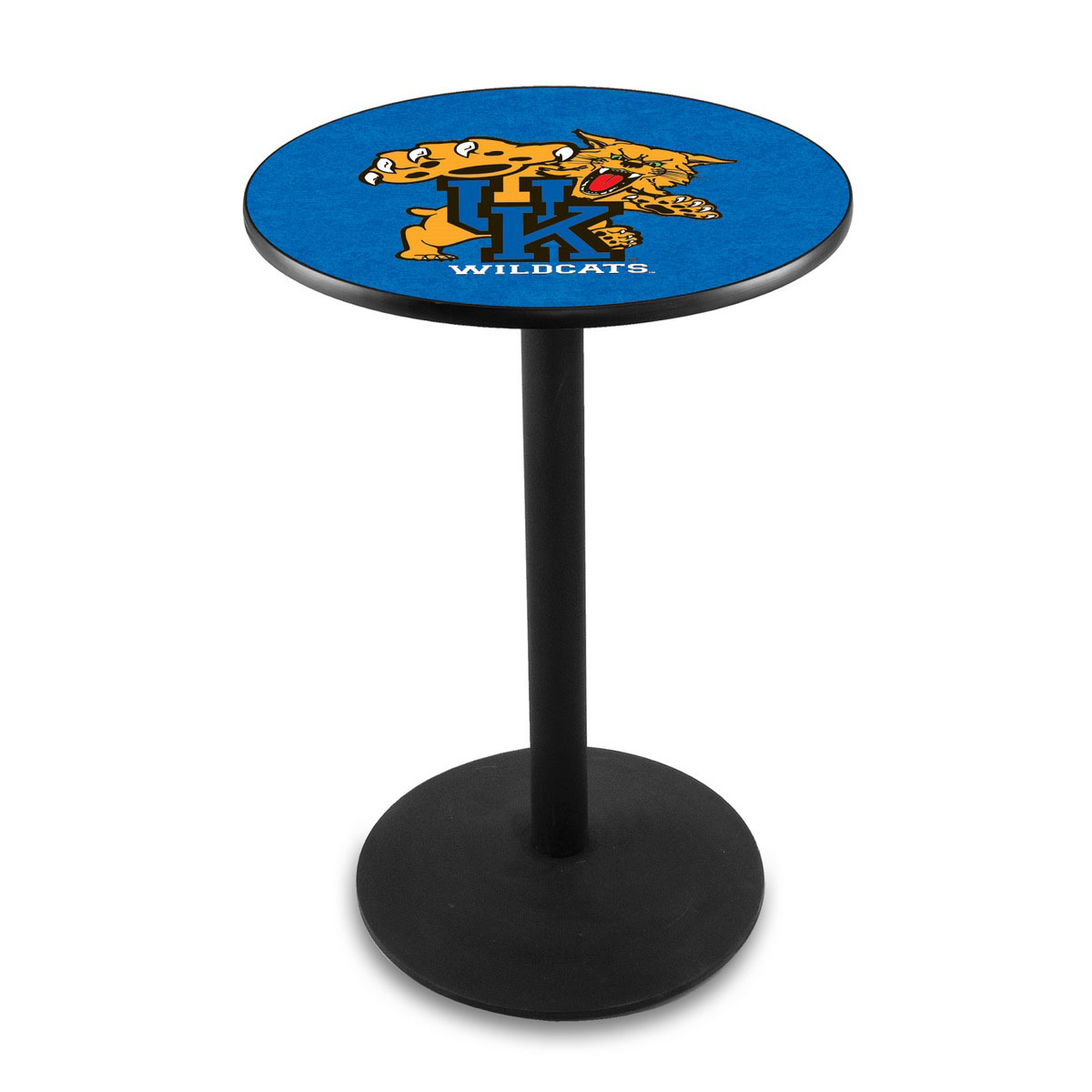 University Of Kentucky (cat) Logo Pub Bar Table With Round Stand