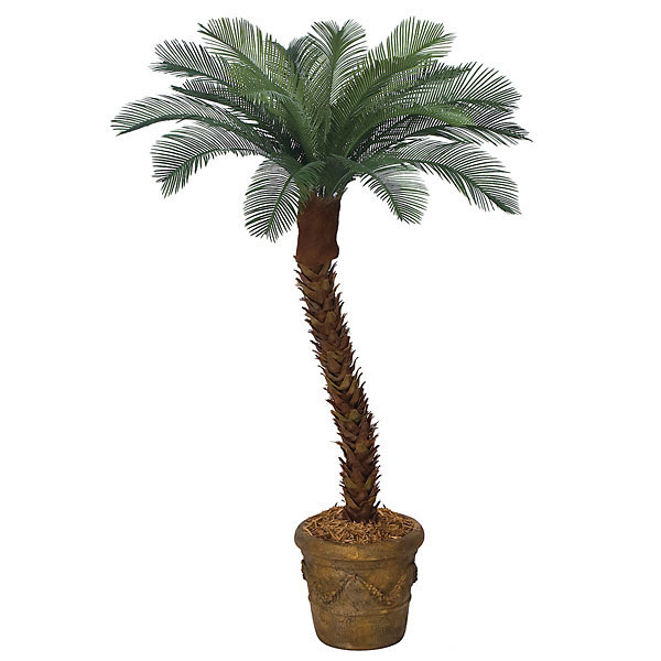 4 Foot Artificial Outdoor Cycas Palm With 24 FrondsandPolyblend Trunk