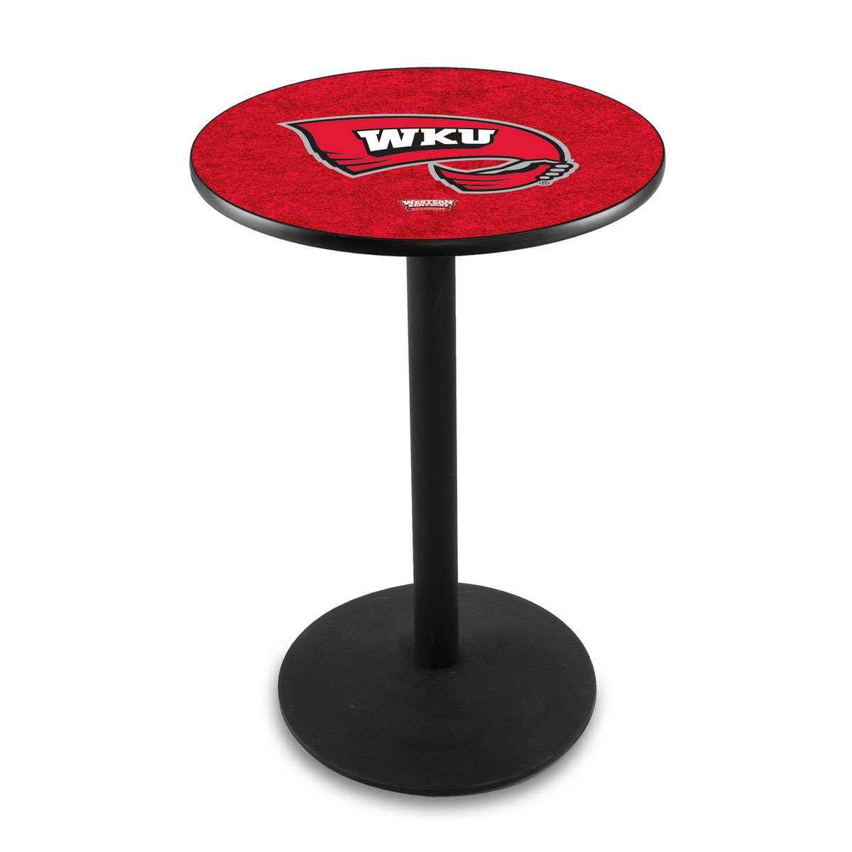 Western Kentucky University Logo Pub Bar Table With Round Stand