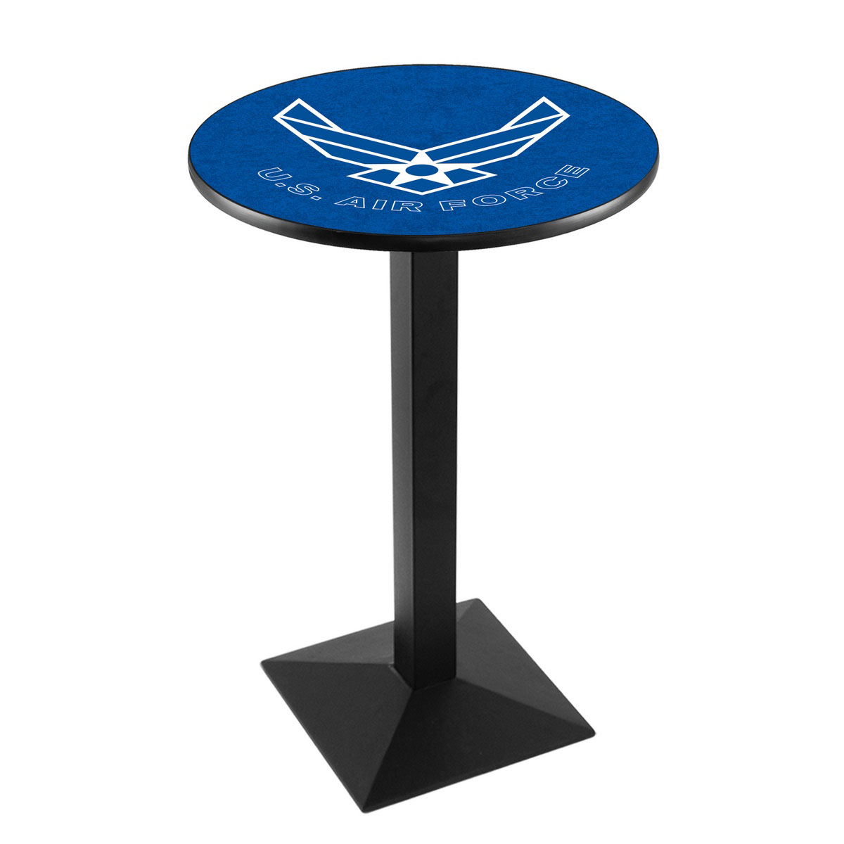 United States Air Force Logo Pub Bar Table With Square Stand
