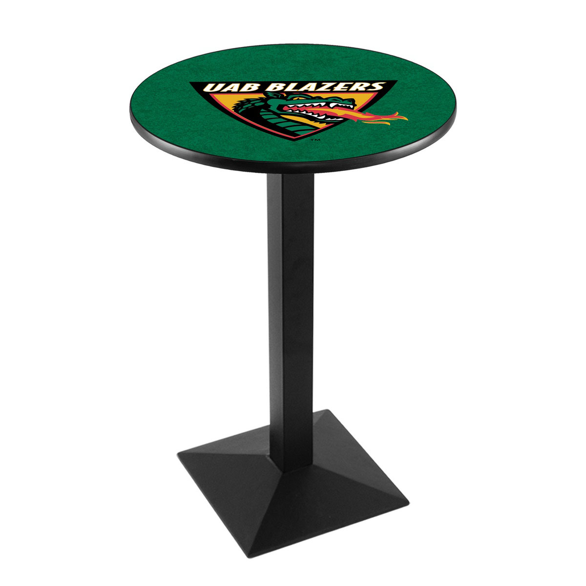University Of Alabama At Birmingham Logo Pub Bar Table With Square Stand