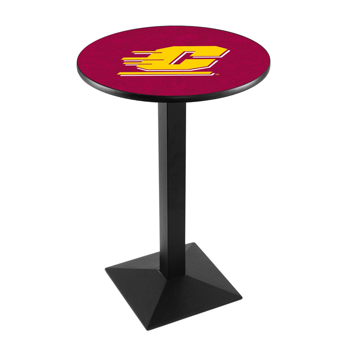 Central Michigan University Logo Pub Bar Table With Square Stand