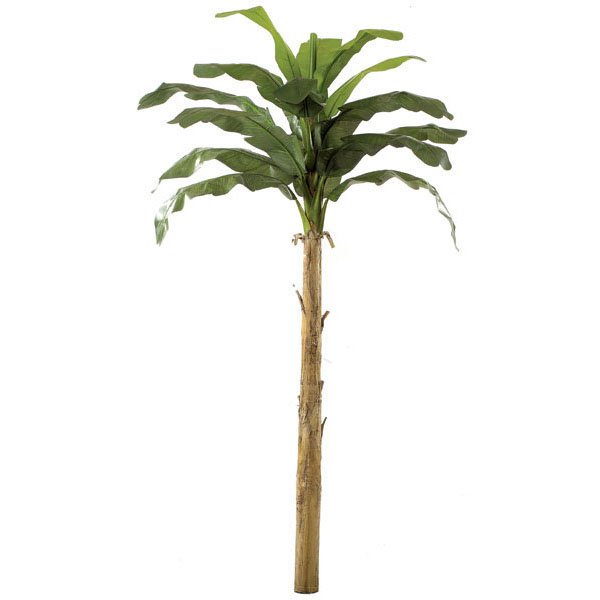 12 Foot Artificial Banana Palm With Synthetic Trunk