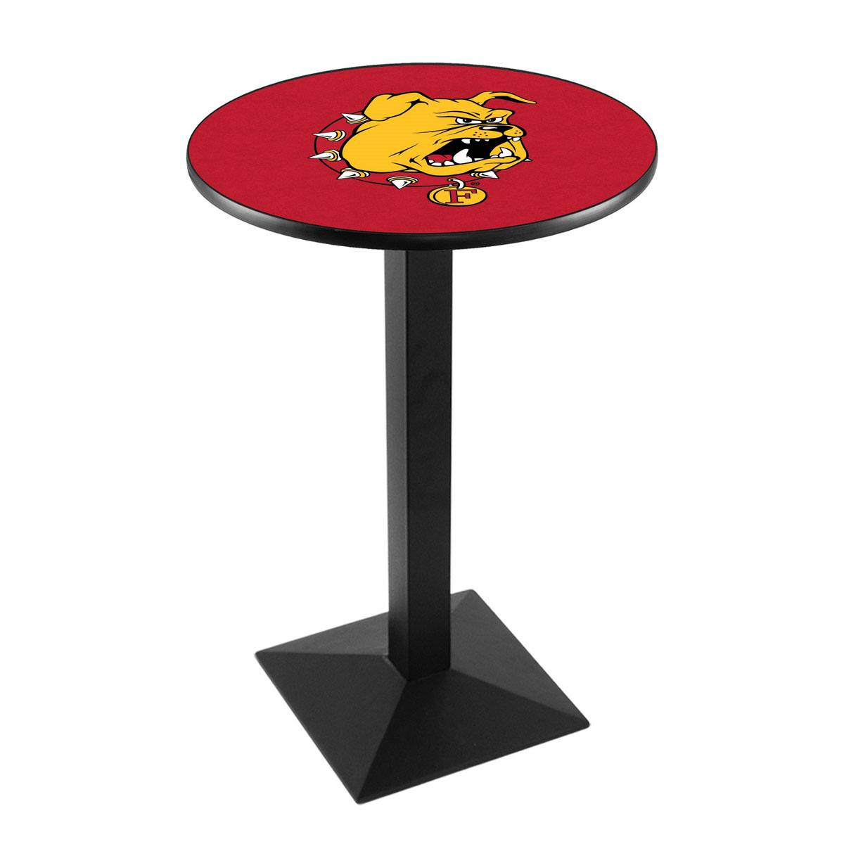 Ferris State University Logo Pub Bar Table With Square Stand