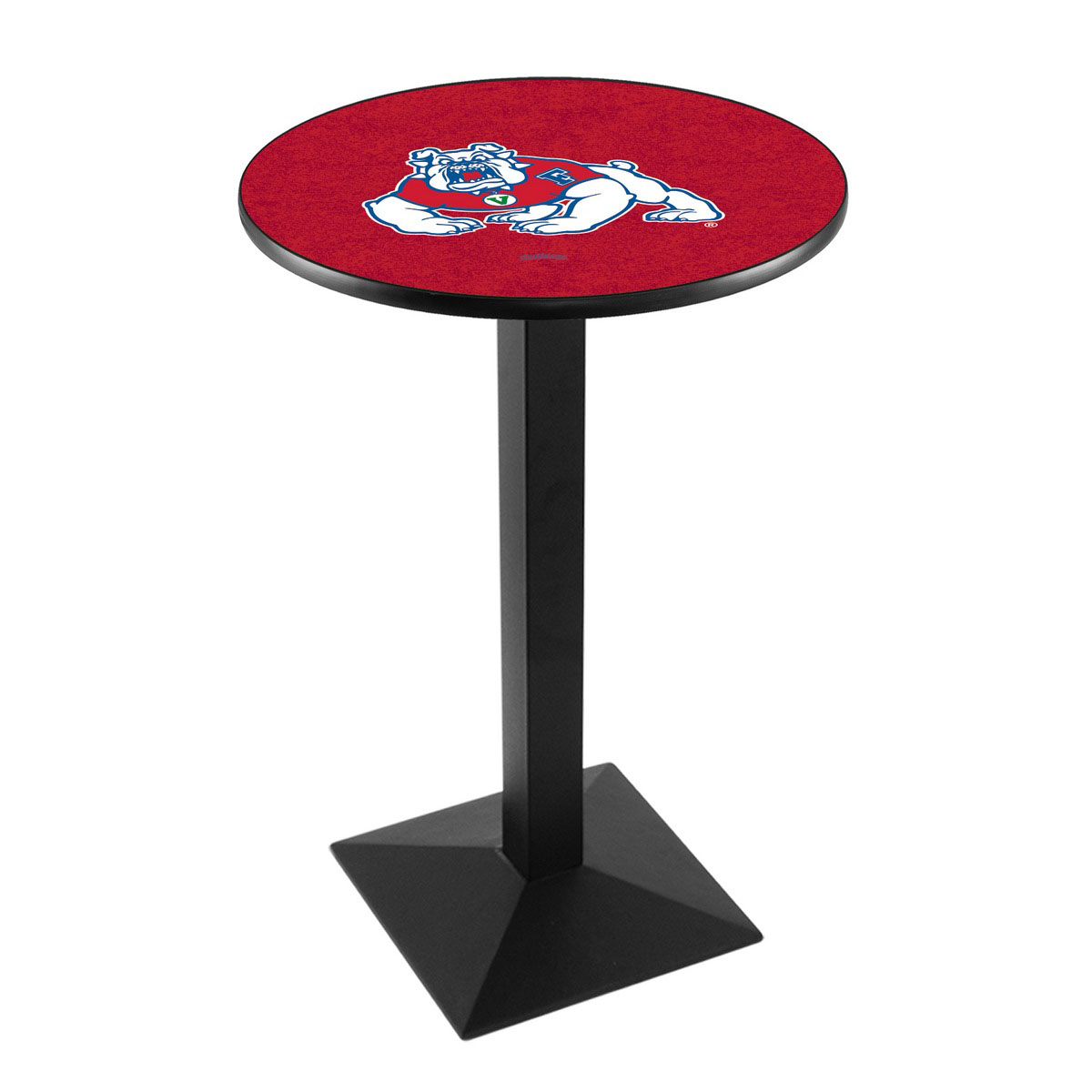 Fresno State University Logo Pub Bar Table With Square Stand