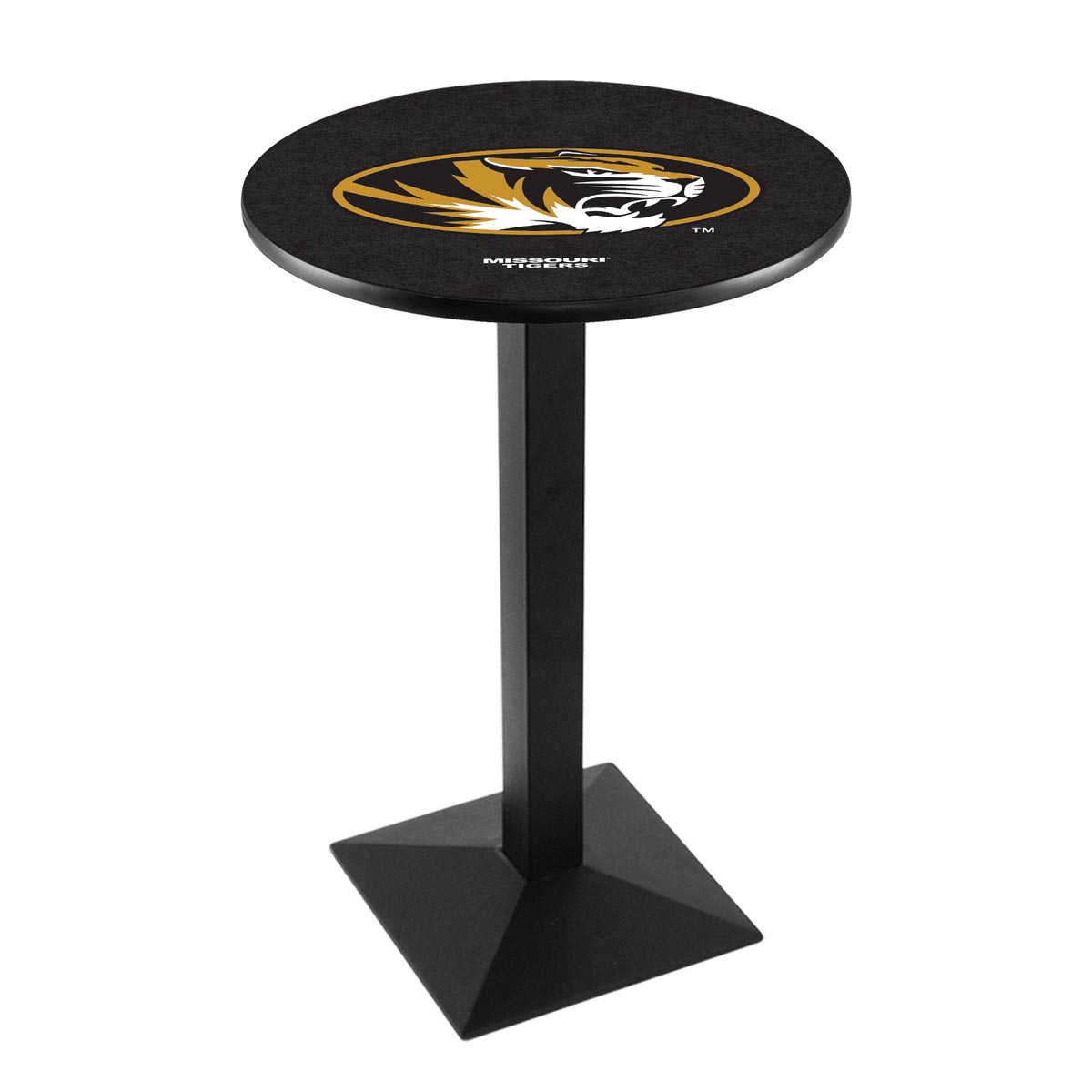 University Of Missouri Logo Pub Bar Table With Square Stand