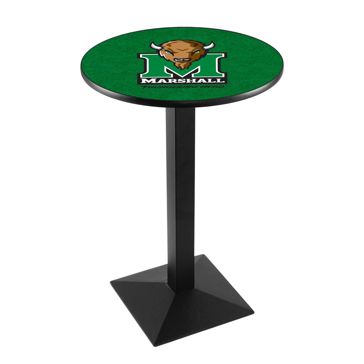 Marshall University Logo Pub Bar Table With Square Stand