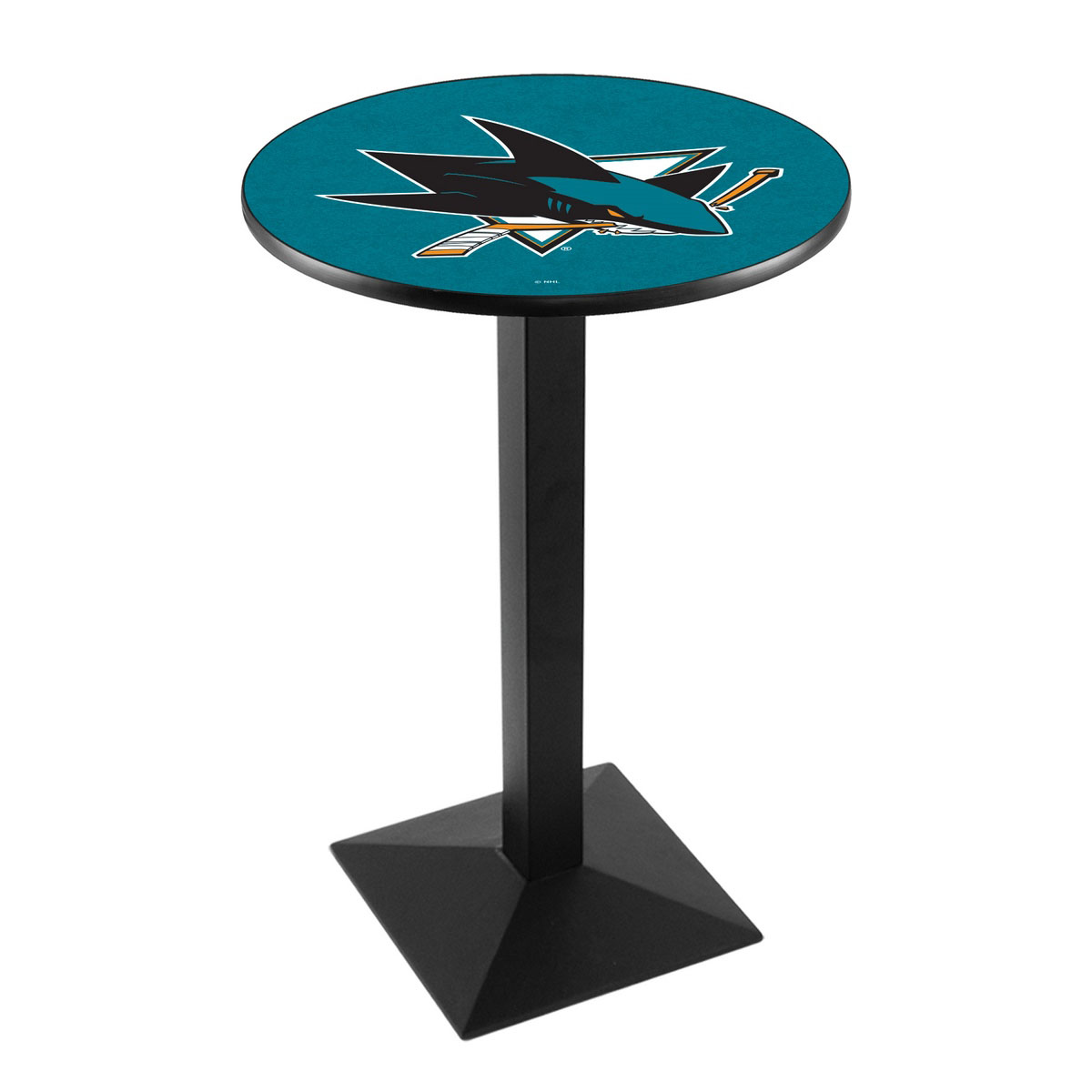 San Jose Sharks Logo Pub Bar Table With Square Stand