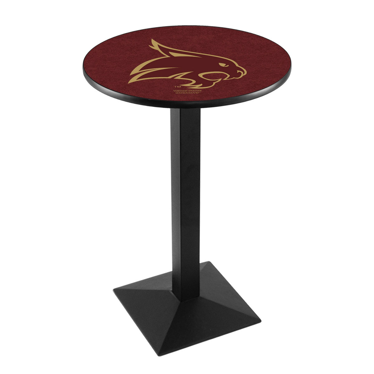 Texas State University Logo Pub Bar Table With Square Stand