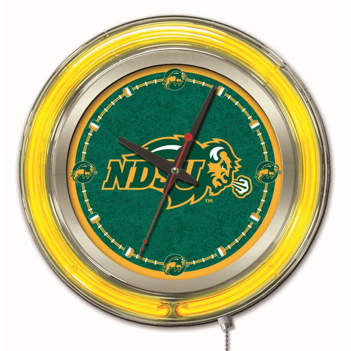 15 Inch North Dakota State Neon Clock