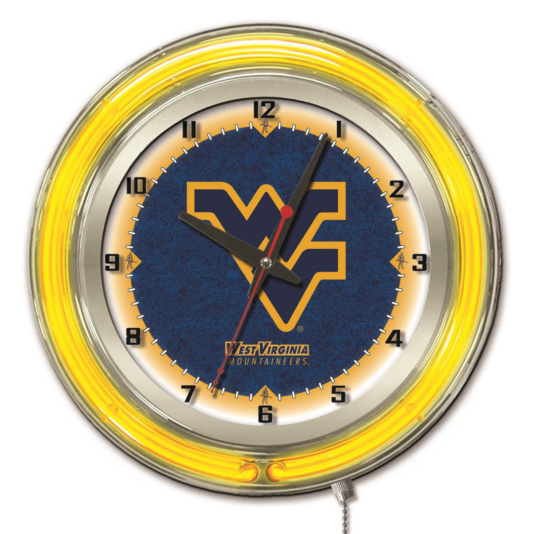 19 Inch West Virginia Neon Clock