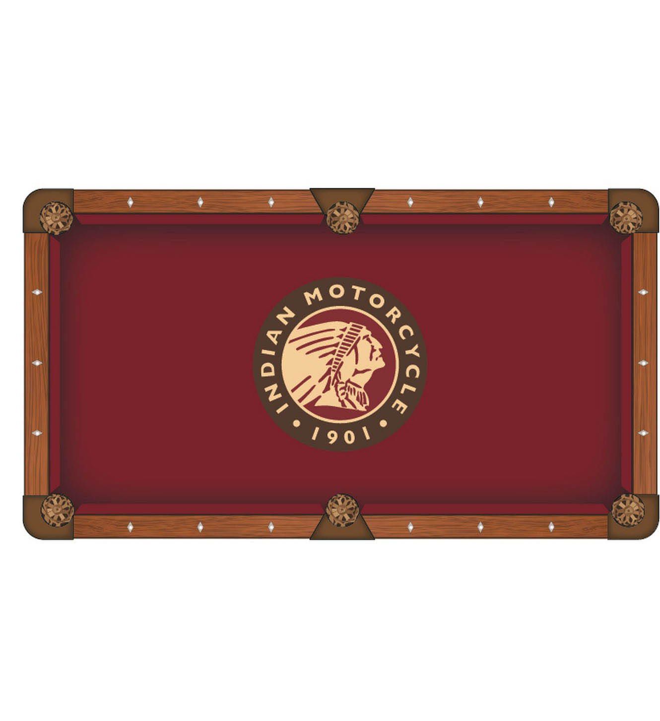 Indian Motorcycle Pool Table Cloth