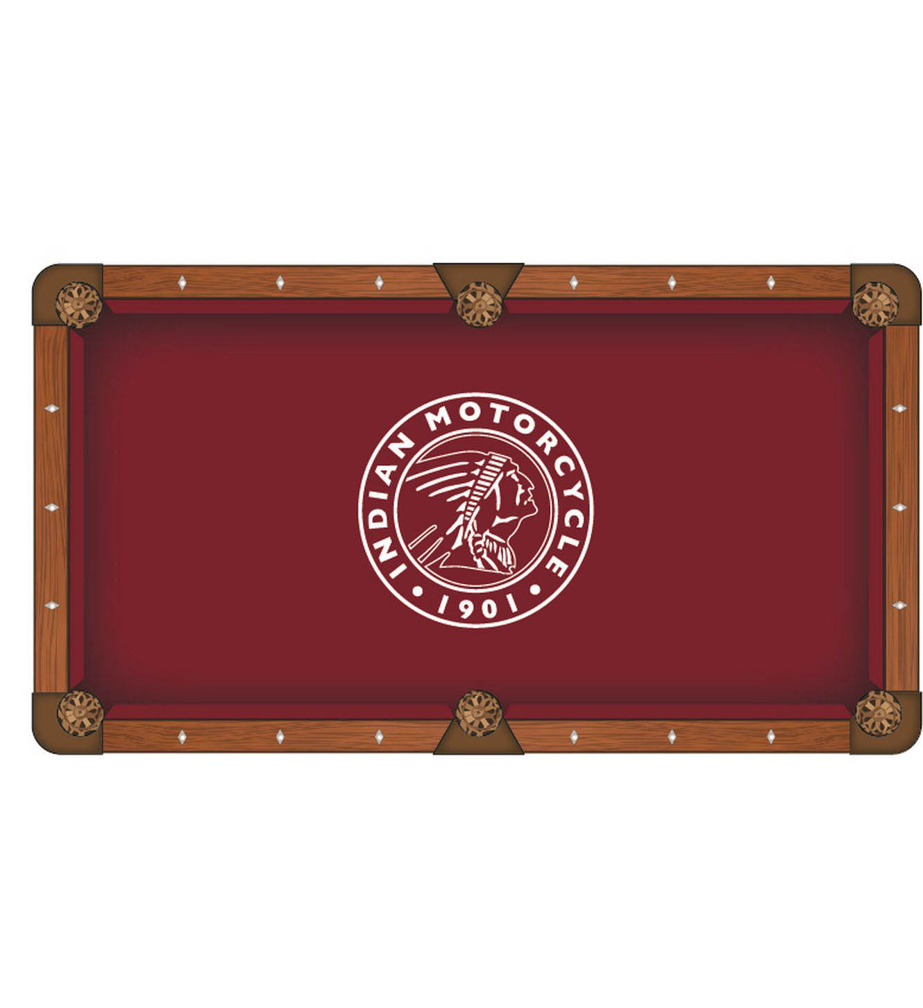 Indian Motorcycle Outline Pool Table Cloth