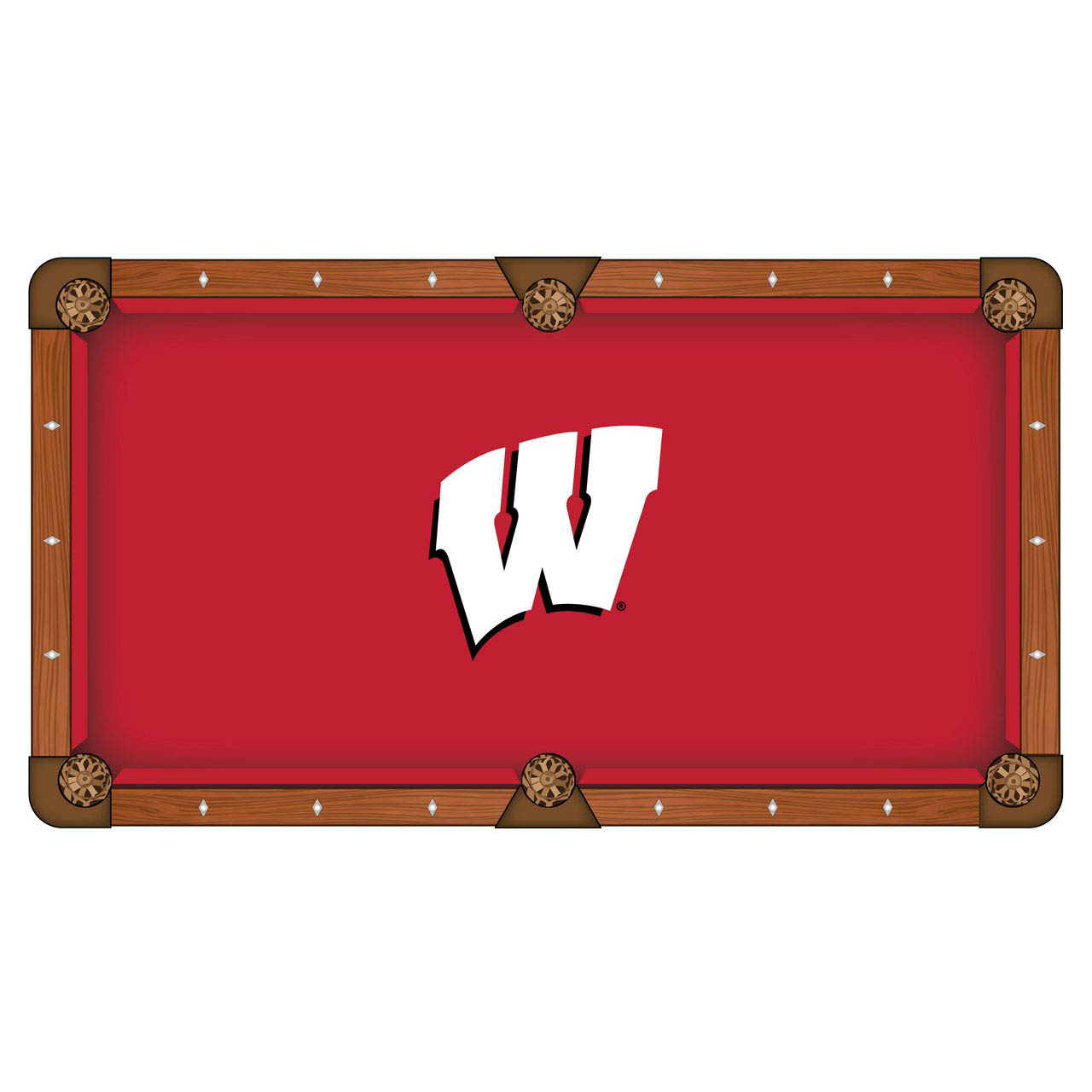 University Of Wisconsin Logo Pool Table Cloth