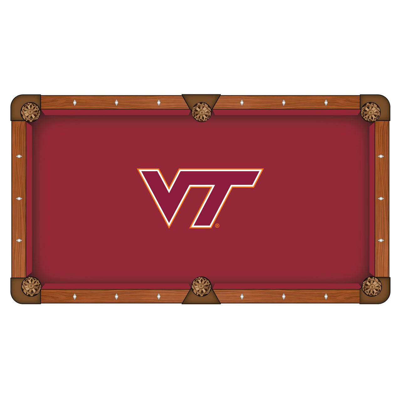 Virginia Tech University Pool Table Cloth