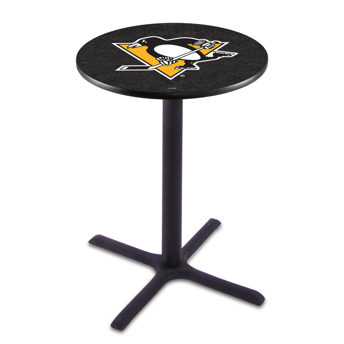 Pittsburgh Penguins Black Wrinkle Pub Table