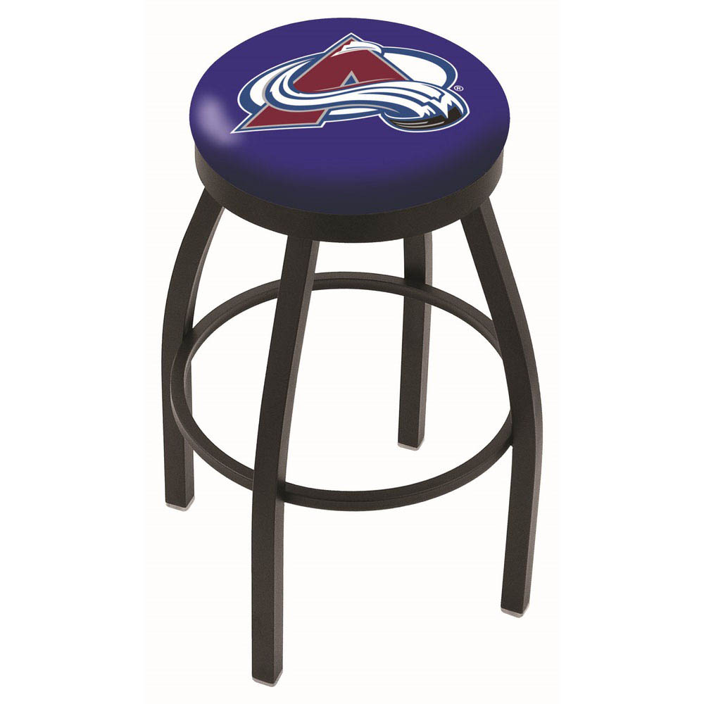30 Inch Black Colorado Avalanche Swivel Counter Stool W/ Accent Ring