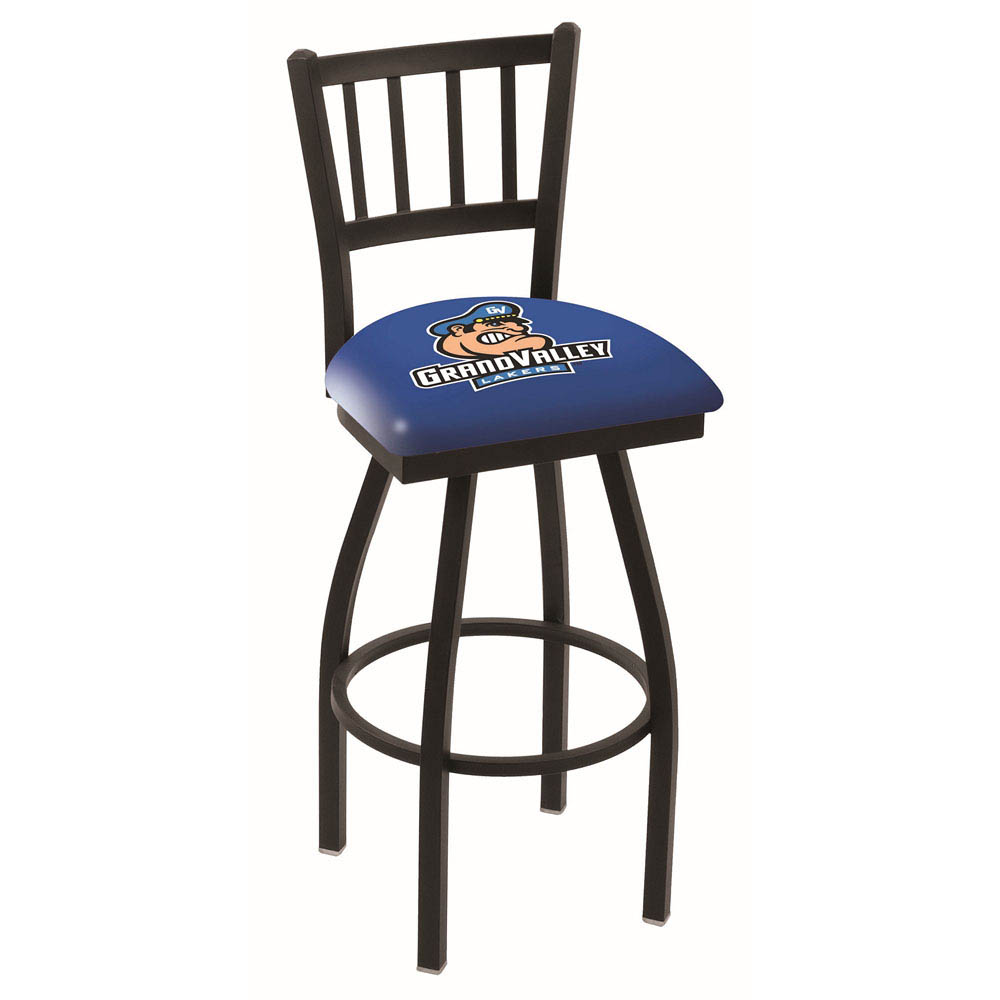 30 Inch Black Grand Valley State Jailhouse Back Swivel Counter Stool