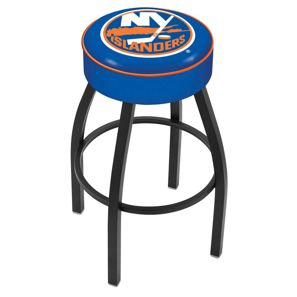 25 Inch New York Islanders Logo Swivel Bar Stool W/ Black Base