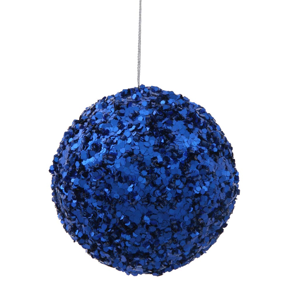 3.5 Inch Sparkle Sequin Kissing Christmas Ball Ornament