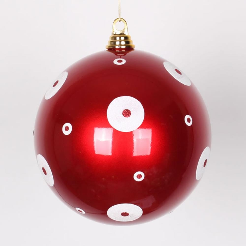 8 Inch Candy Apple Red Ball Ornament: Multiple Colors