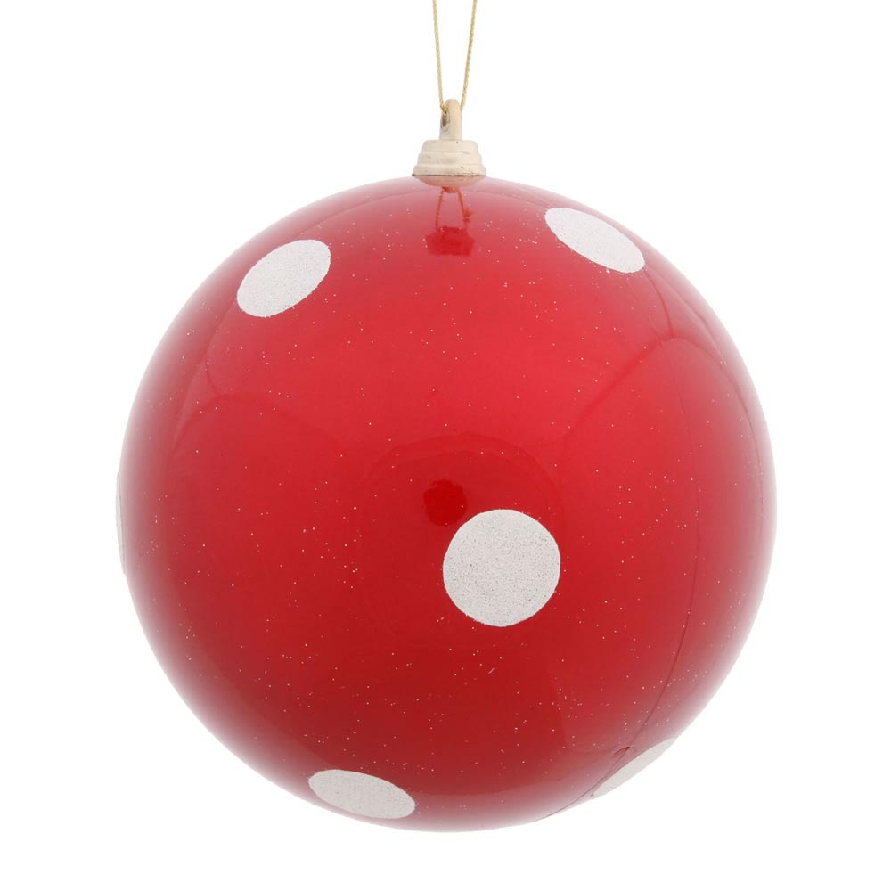 Polka Dot Christmas Ball Ornament