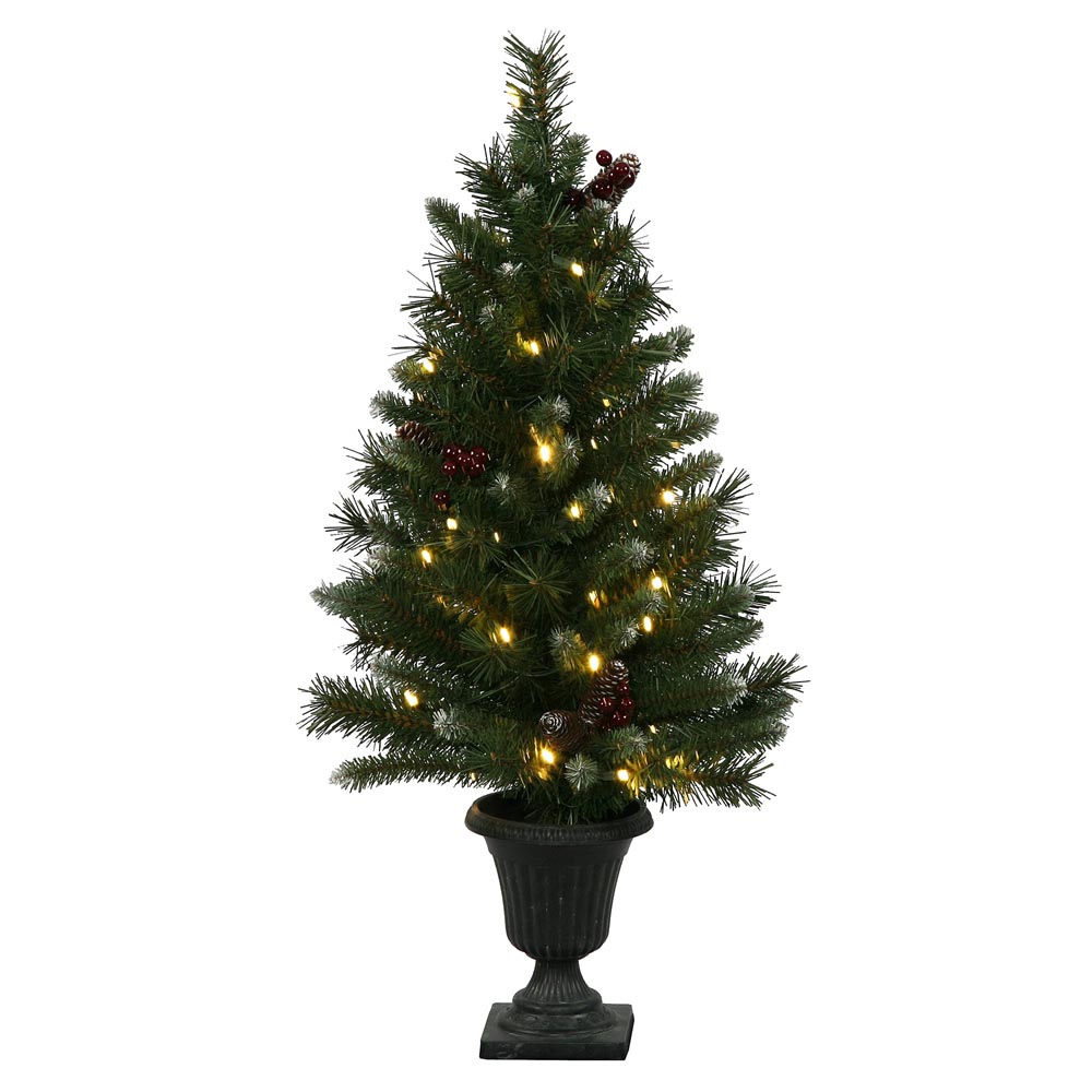 Artificial Ashberry Christmas Tree In Urn