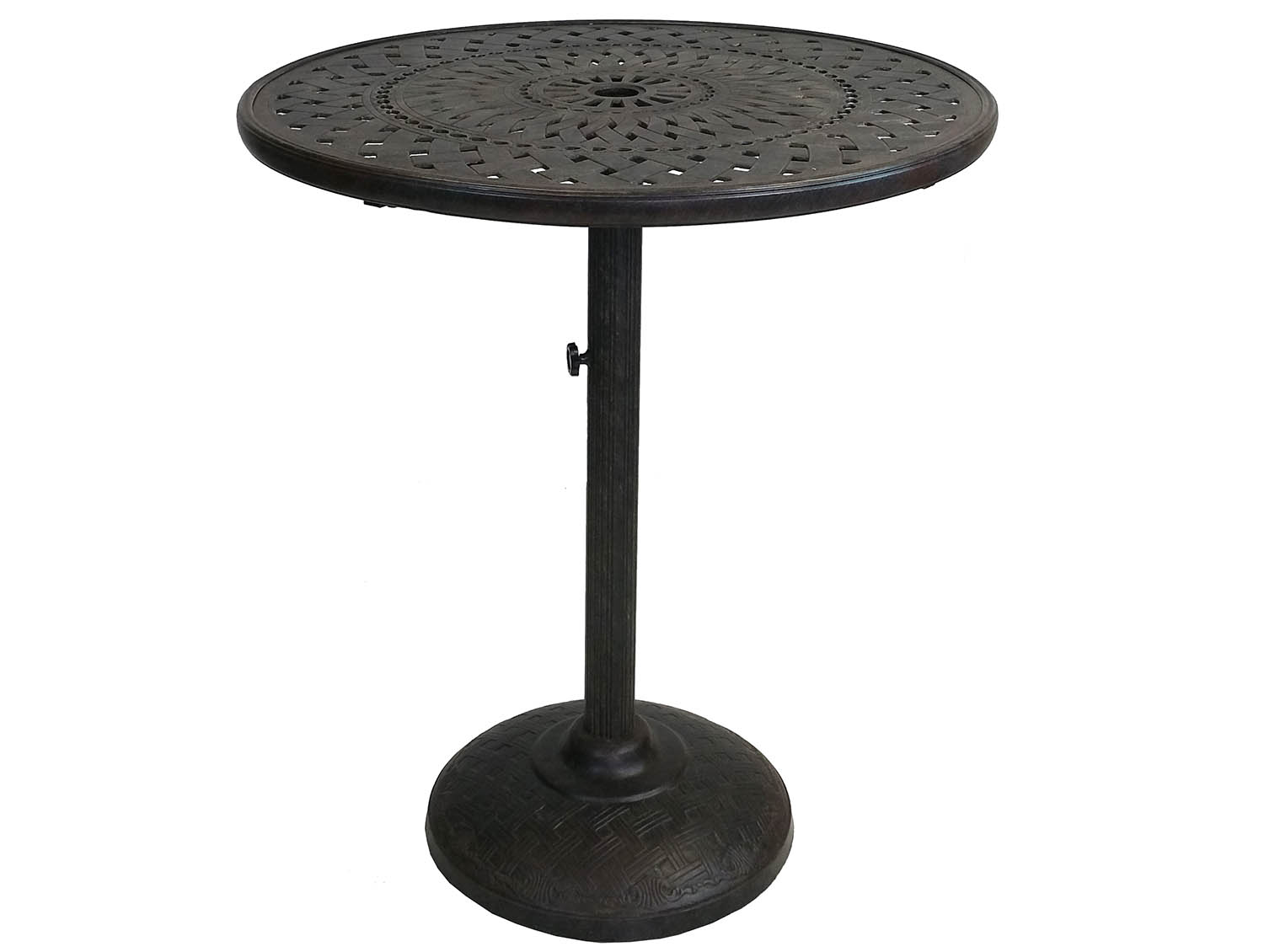 Belmont 36 Inch Bar Table W/ Built In Umbrella Stand
