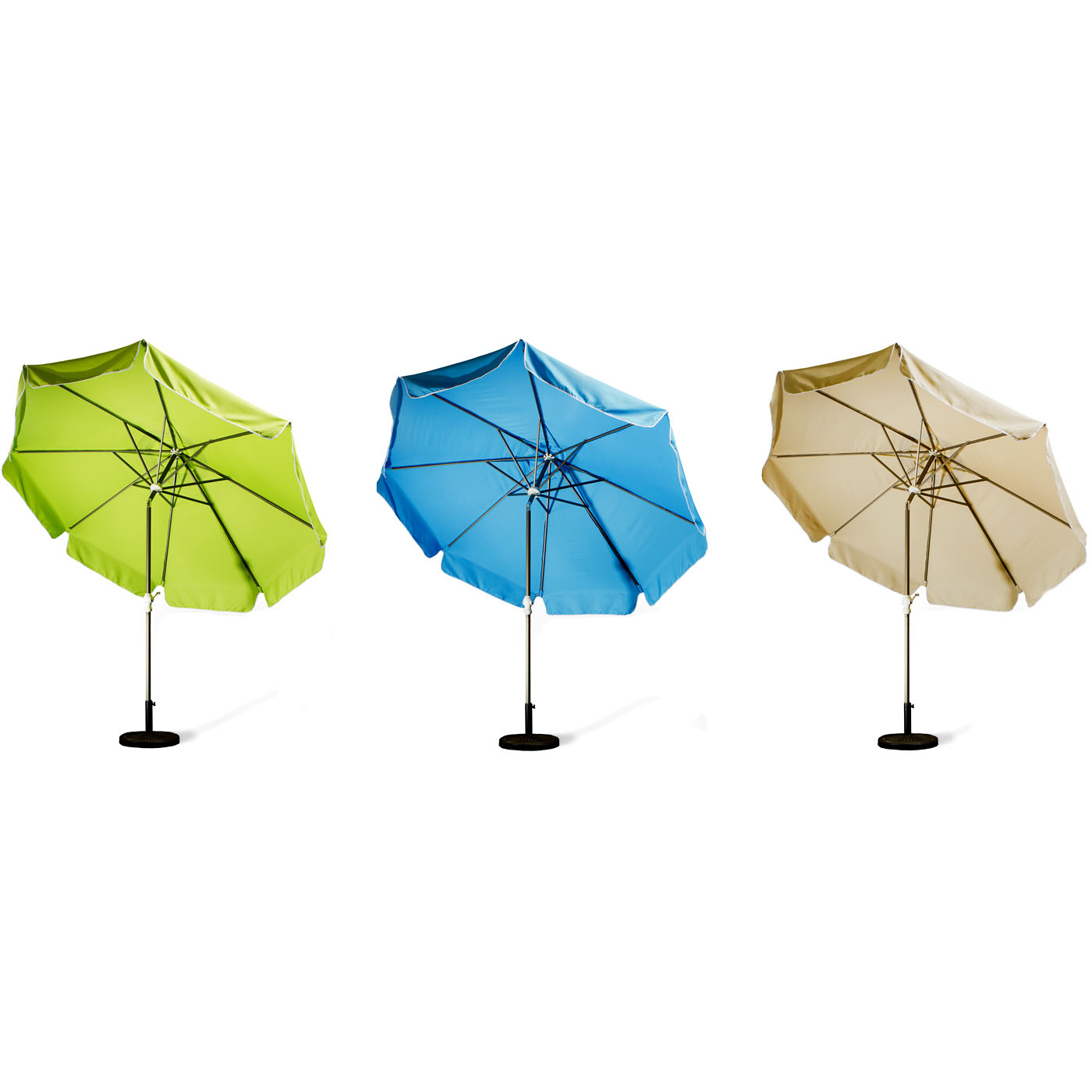 10 Foot Aluminum Tilt Patio Umbrella (tan  Blue Or Lime)
