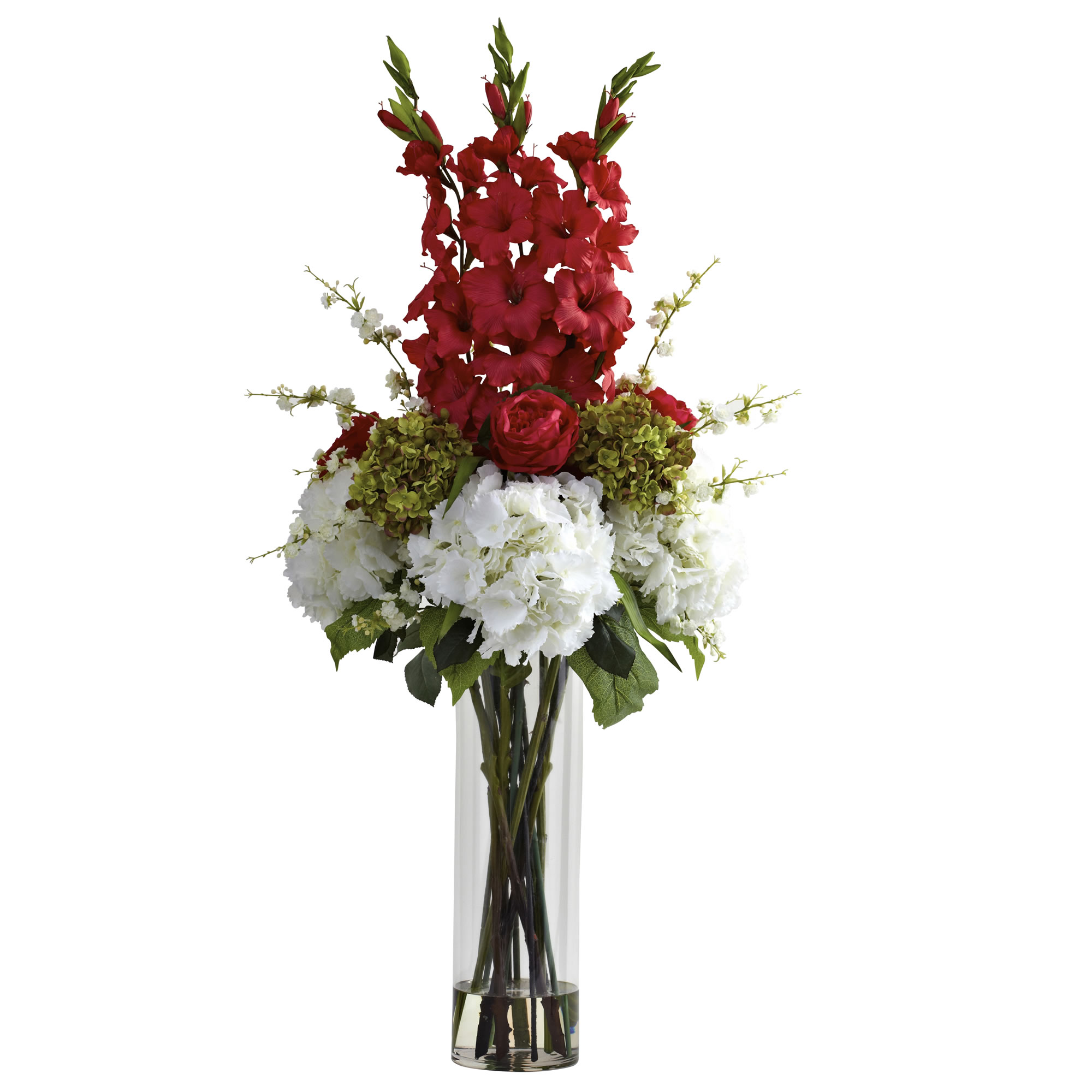 48 Inch Silk Giant Mixed Floral Arrangement In Vase: Multiple Colors