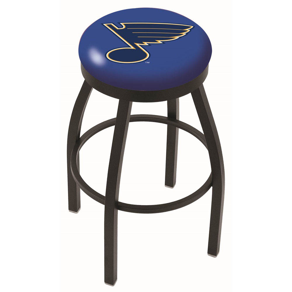 30 Inch Black St Louis Blues Swivel Counter Stool W/ Accent Ring